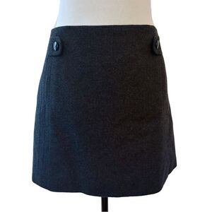 J.Crew Mini Skirt | Wool Blend Lined Button Detail | Size 0 NWT